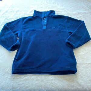 L. L. Bean Blue 1/4 Snap Fleece Pullover